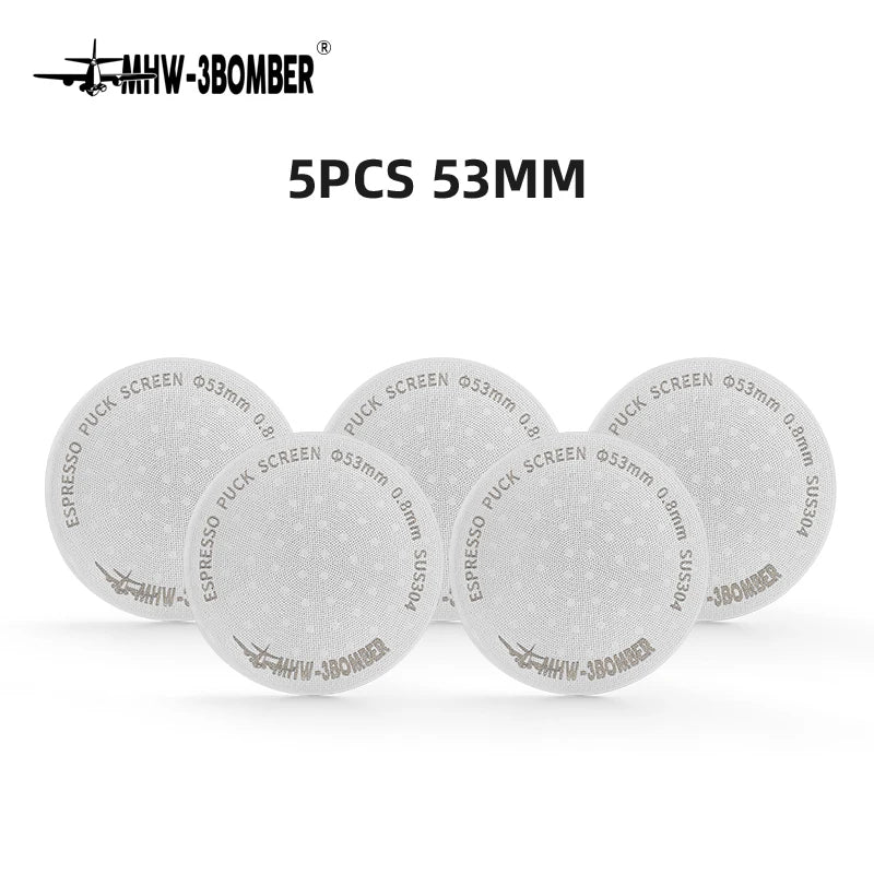 MHW-3BOMBER 51/53/58.5mm Espresso Puck Screen Doppel-Layer Metall Kaffee Wiederverwendbarer Filter