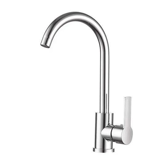 Chrom Wasserhahn mit Einhebelmischer – Hochwertiger Wasserhahn für Spülbecken, Leicht zu Reinigen, Langlebig und Einfache Installation für Moderne Küchen