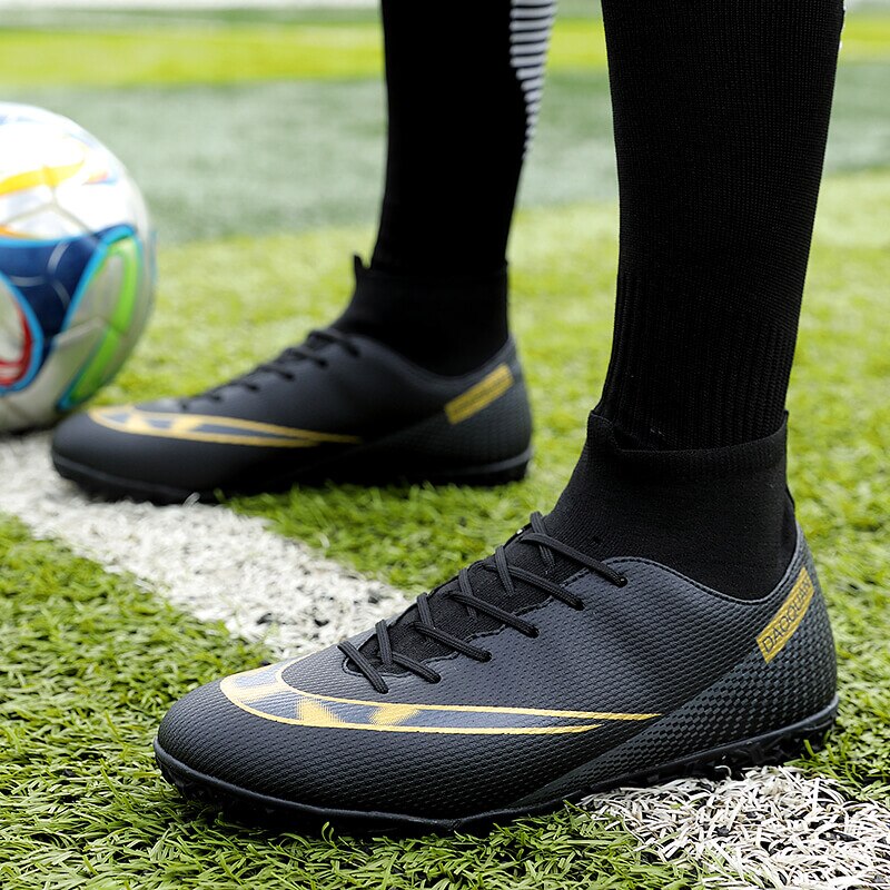 Turf Fußballschuhe Hohe Knöchel Futsal Männer Ag Tf Outdoor Atmungsaktive Fußball Stiefel Rutschfeste Trainer