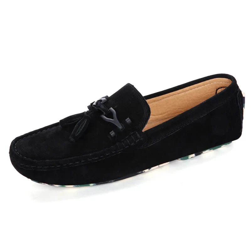 Quasten Loafer Herren Wildleder Luxus Schuhe Freizeit Slip-On Mokassin Fahren