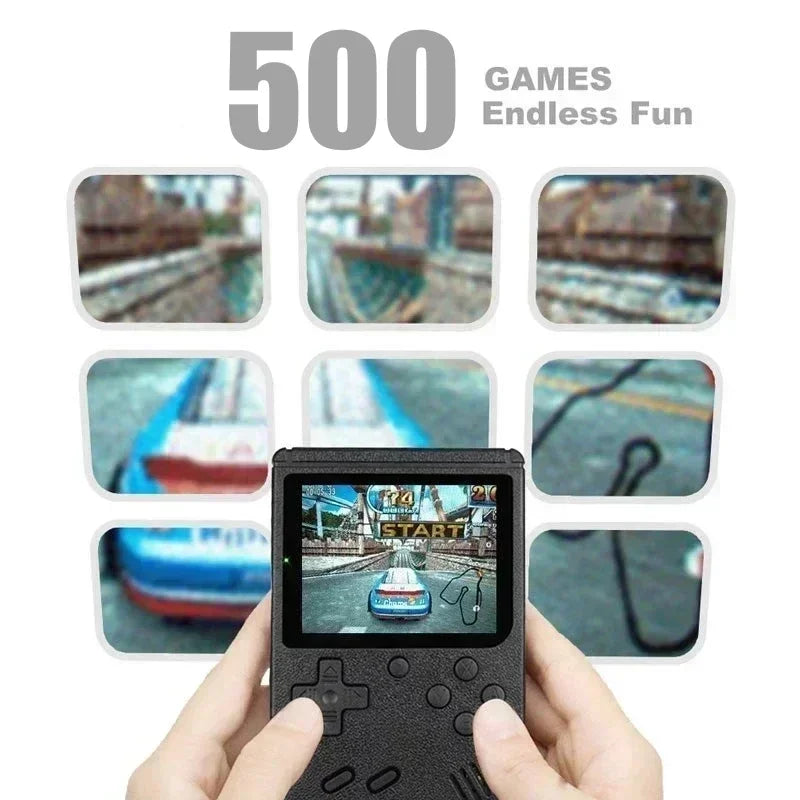 Mini Retro Handheld-Videospielkonsole - 3,0-Zoll-LCD, 500 integrierte 8-Bit-Spiele, perfektes Weihnachtsgeschenk für Kinder