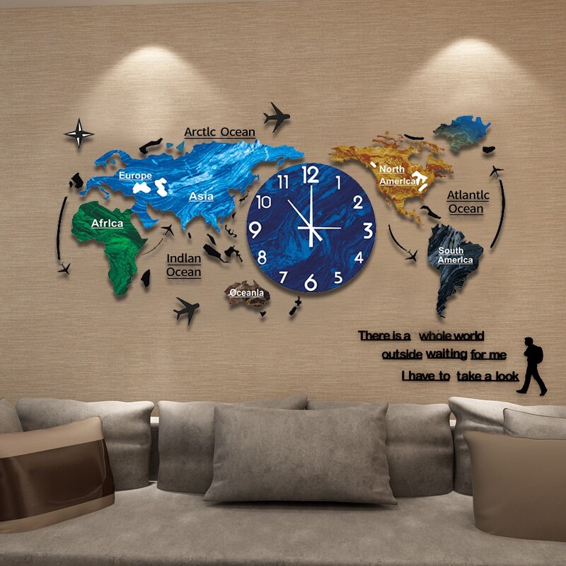 Artsy Time Einzigartige Acryl 3D DIY Wanduhr