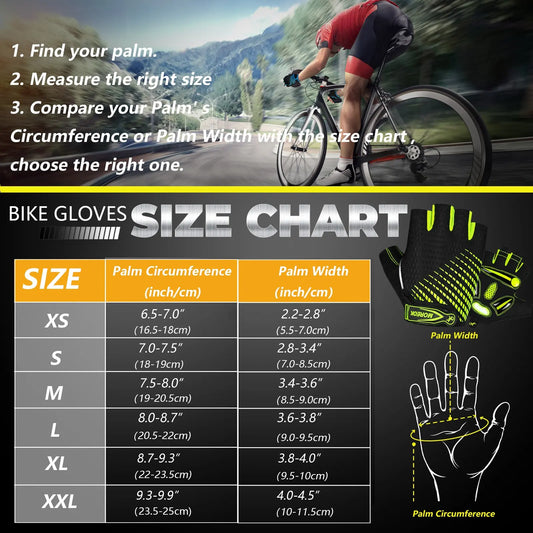 Sandsberg | RideEase Halb Finger Fahrradhandschuhe – Stoßdämpfend, Atmungsaktiv & Rutschfeste Handschuhe