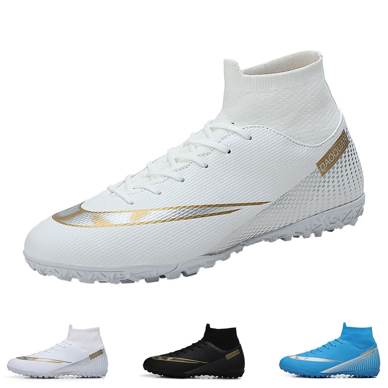 Turf Fußballschuhe Hohe Knöchel Futsal Männer Ag Tf Outdoor Atmungsaktive Fußball Stiefel Rutschfeste Trainer