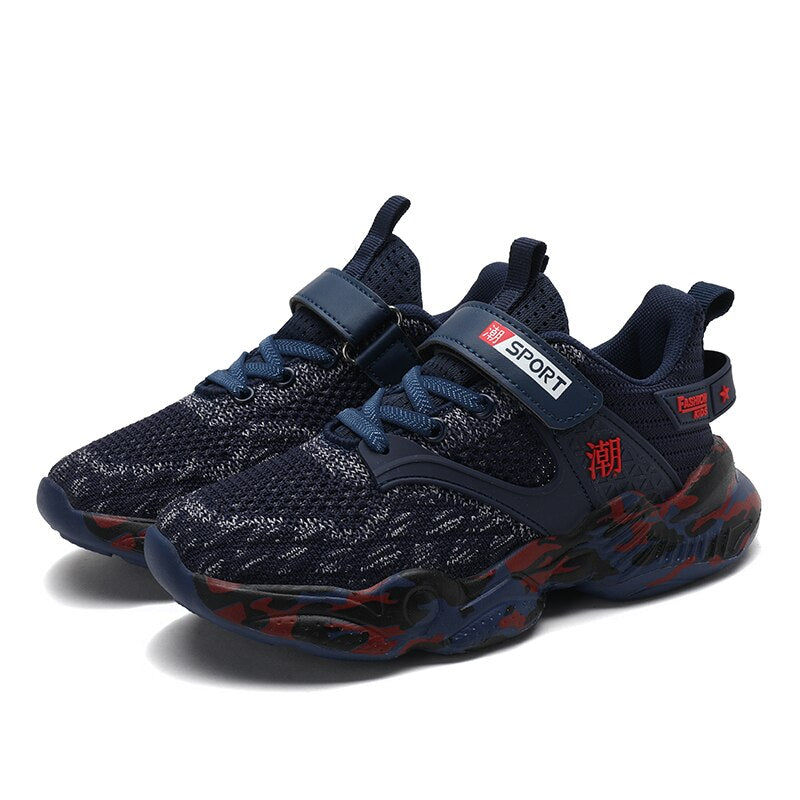 Frühling Kinder Outdoor Sportschuhe Jungen Laufen Gehen Atmungsaktive Weiche Sohle Lässige Leichte Sneakers
