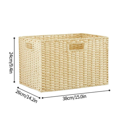 Sandsberg | Stylischer geflochtener Storage Basket – Vielseitiger Organizer für Spielzeug, Snacks und Kleidung mit praktischen Griffen