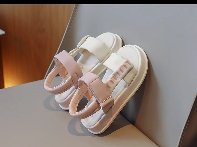 Mädchen Candy Farbe Sommer Sandalen Kleine Prinzessin Offene Zehen Strand Sandalen Baby Weiche Dicke Sohle Schuhe