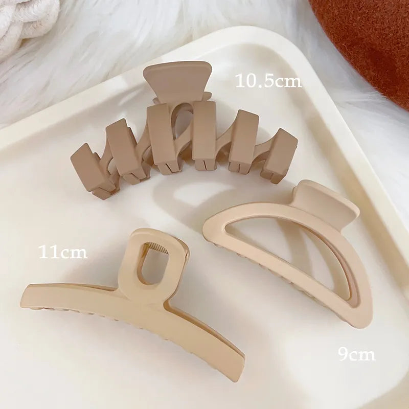 Kopfbedeckung Set Neue Damenmode Krallenclip Kaffee Schwarz Acryl Große Haarklammer Koreanisch Für Mädchen Clip Barrette Haarschmuck