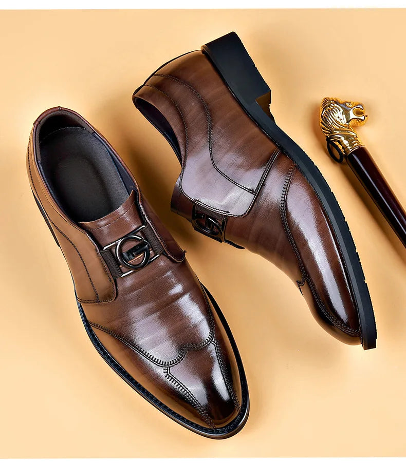 Herren Leder Schuhe Stilvolle Herren Schuhe Spitz Oxford Hochzeit Leder Herren Dress Schuhe Gentleman Büro Mann Schuh