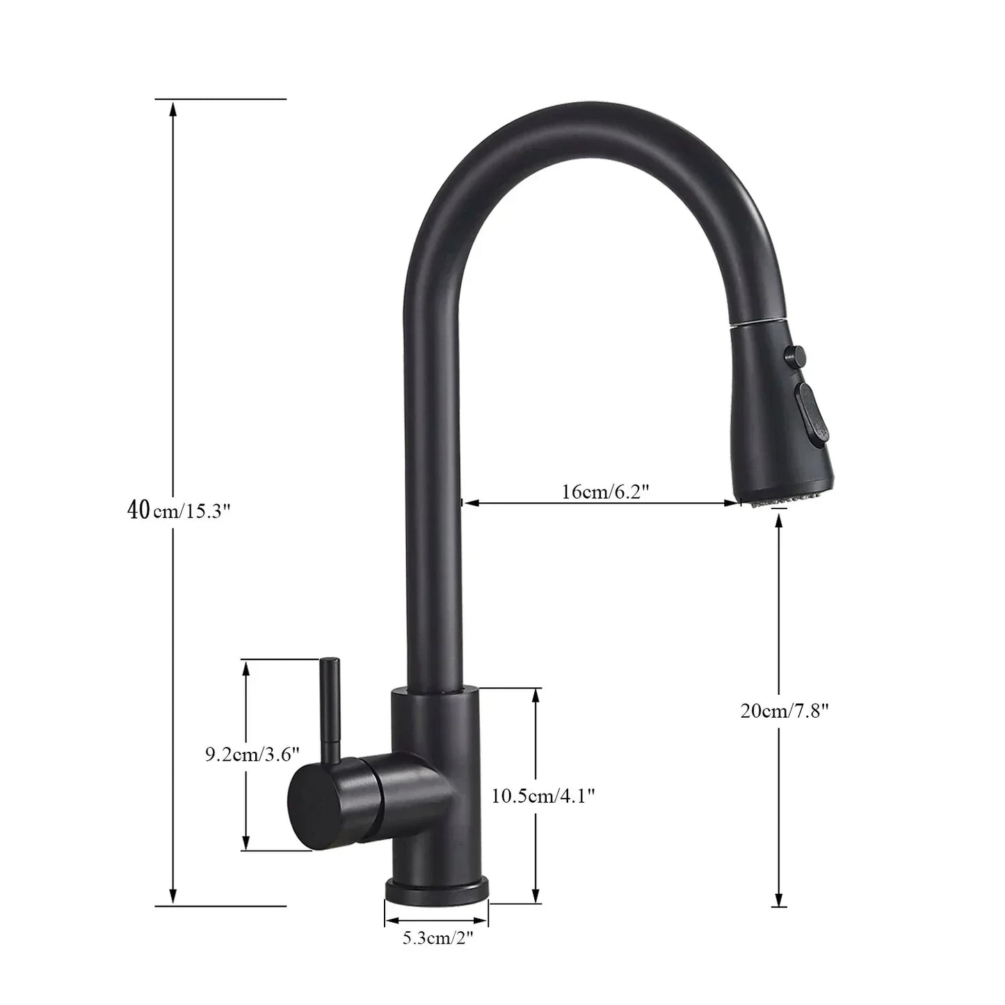 Ausziehbarer Wasserhahn mit Einhebelmischer – Flexibler Wasserhahn mit Sprühfunktion, Hochwertiger Edelstahl, Ideal für moderne Küchen, Einfache Installation