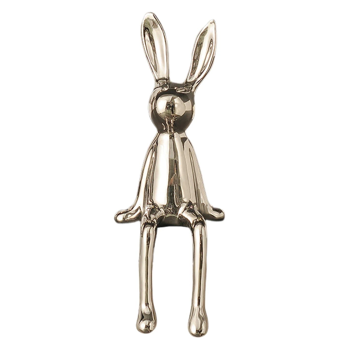 Sitzende Kaninchen-Statue, Figur, Skulptur für Zuhause, Wohnzimmer, Veranda, TV-Schrank, Weinschrank, Büro, Dekoration, Ornament