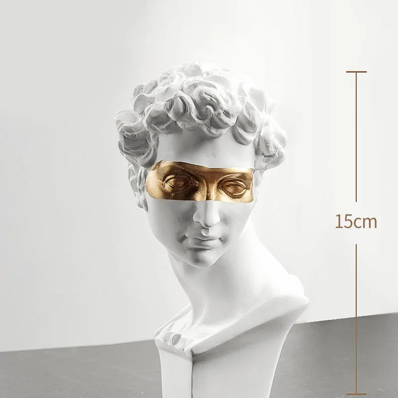Harzform Statuen Ornamente für Heimdekoration Büro Schreibtisch Zubehör Büste Skulptur Statuen Heimdekoration für Wohnzimmer David