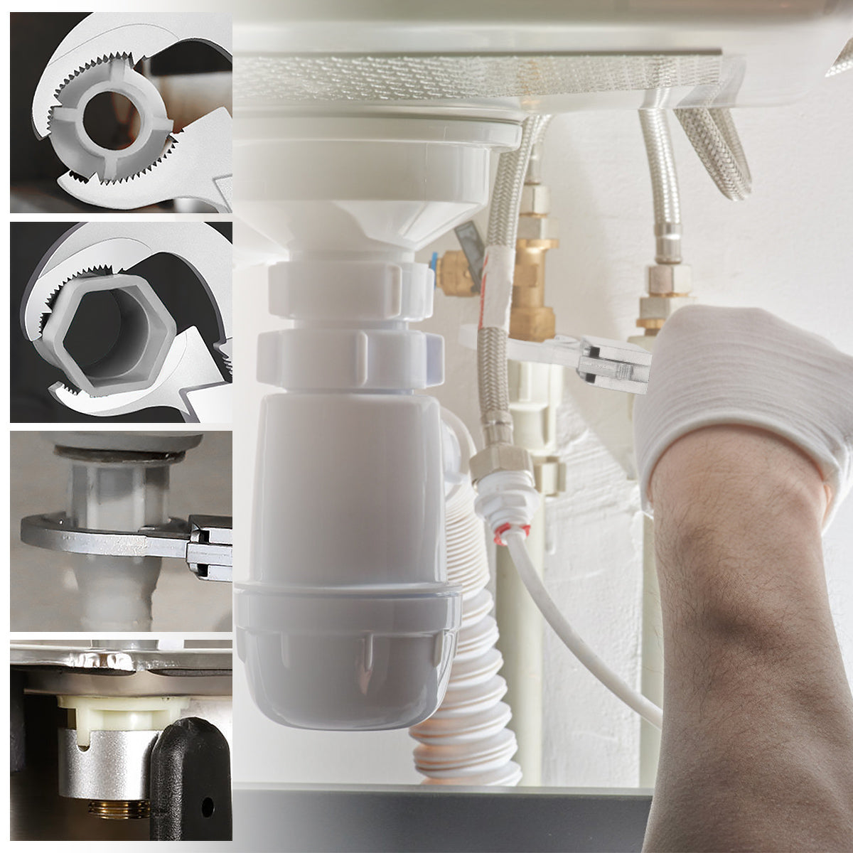 Sandsberg | Universeller multifunktionaler 4-in-1 Rohrschlüssel