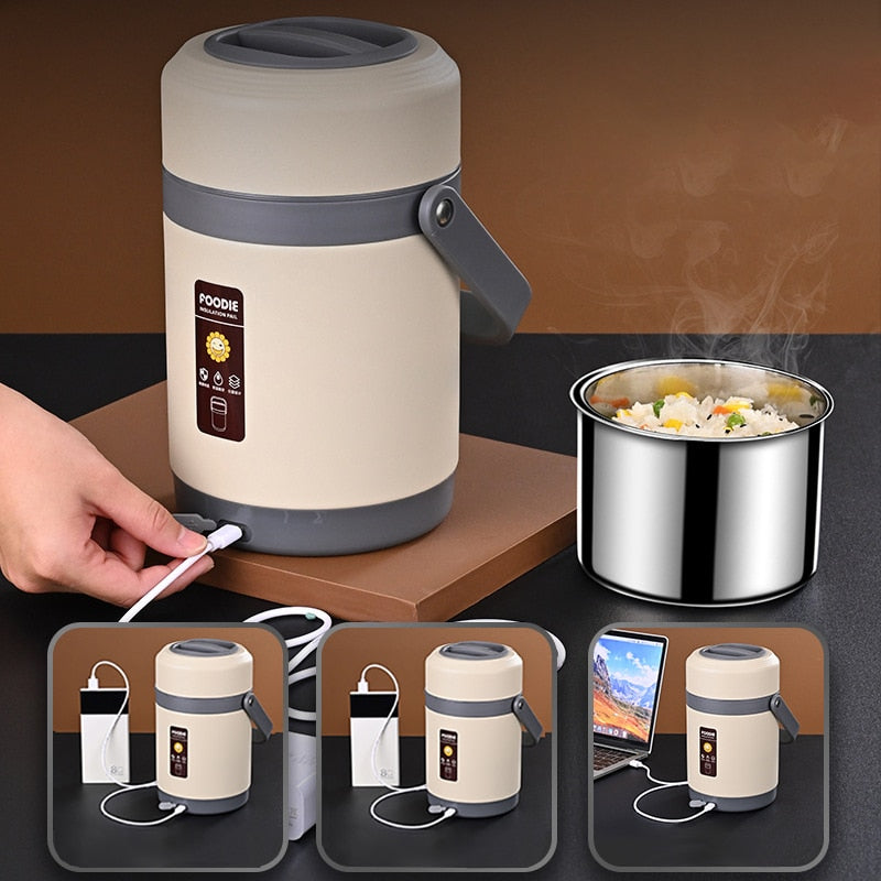 Sandsberg | USB beheizte Edelstahl Lebensmittelwärmer Lunchbox