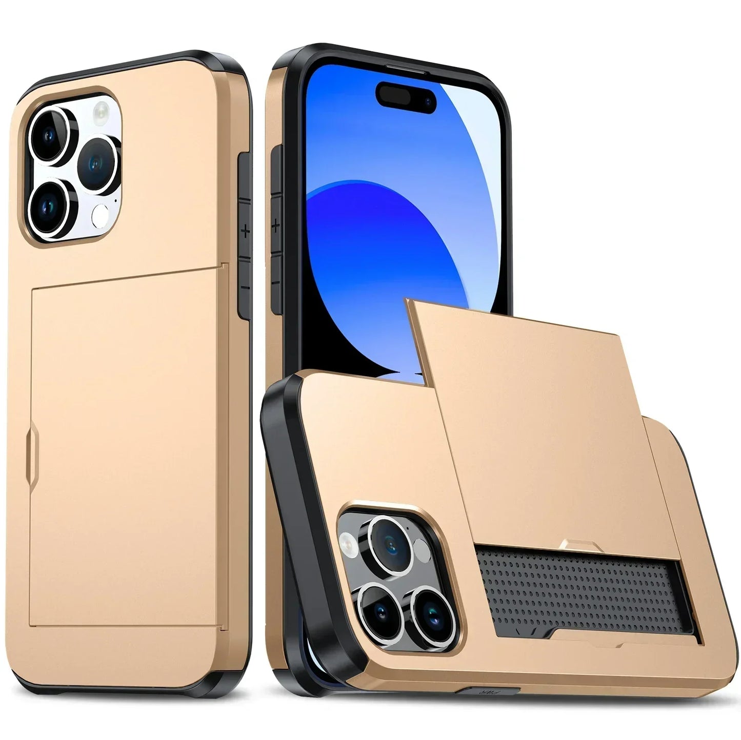 Sandsberg iPhone-Hülle mit Kartenhalter | Schlankes Design | Kartenaufbewahrung | Schutz & Stil
