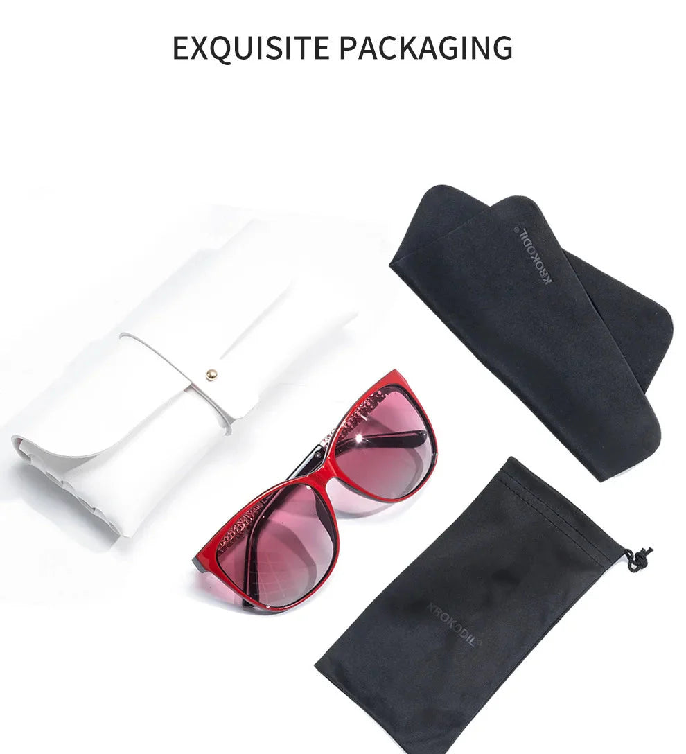 Sandsberg | TR Memory Frame Polarisierte Sonnenbrille für Frauen UV400 Schutz Einzigartig Gestaltet