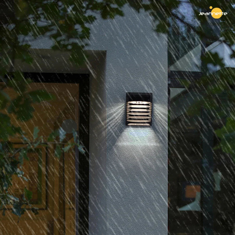 Sandsberg | Solar LED Gartenwandlampe – Solarbetriebene Außenbeleuchtung für Terrasse und Garten