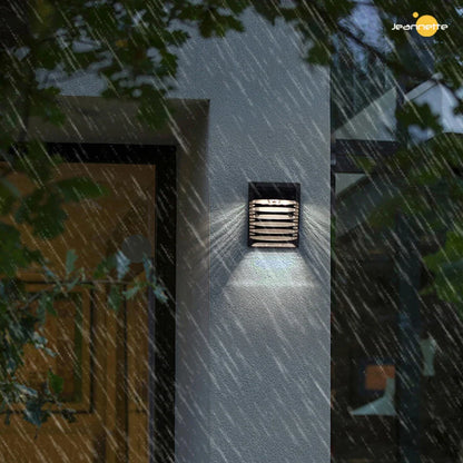 Sandsberg | Solar LED Gartenwandlampe – Solarbetriebene Außenbeleuchtung für Terrasse und Garten