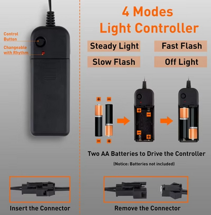 Sandsberg | Leuchtende LED V-Face Fuchsmaske für Halloween & Cosplay