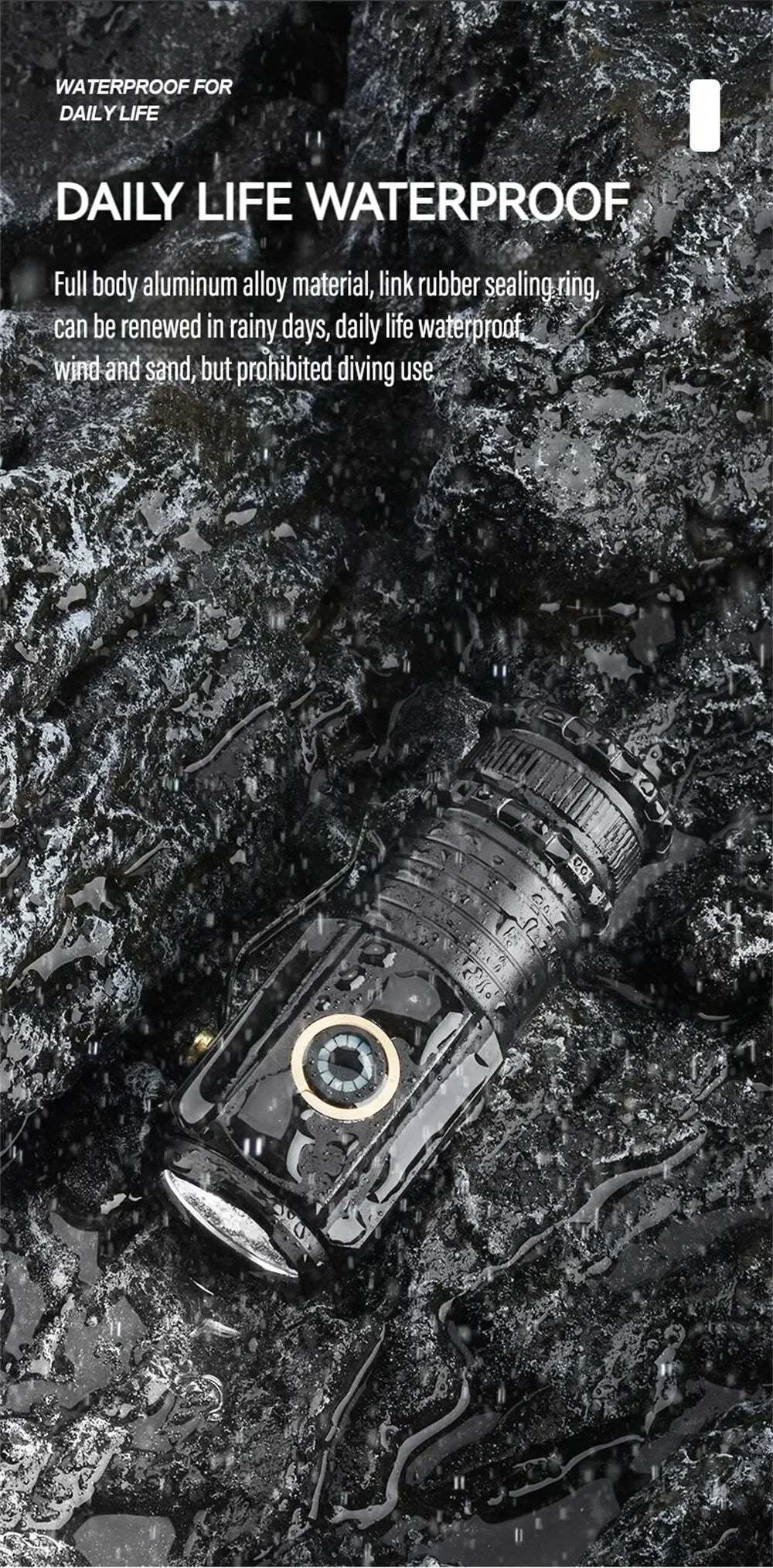 Sandsberg | Multifunktionale leistungsstarke superhelle Taschenlampe