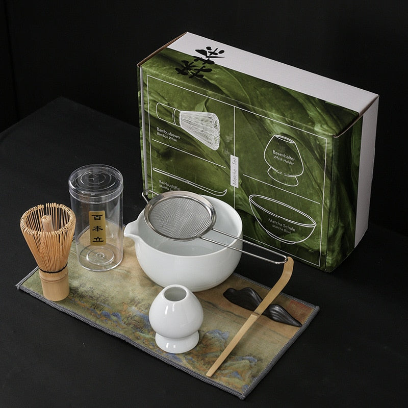 Japanischer Matcha, geeignet zum Bürsten einer Schüssel Tee, Schneebesen, Keramik-Ei-Schläger, Matcha für japanische Teezeremonie, Tee-Set manuell