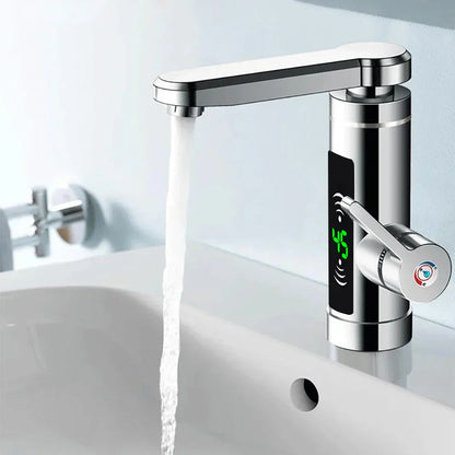 Sandsberg | ThermoFlow 3000W Instant Heating Kitchen Tap with 360° Rotating Spout – Edelstahl & Energieeffizient