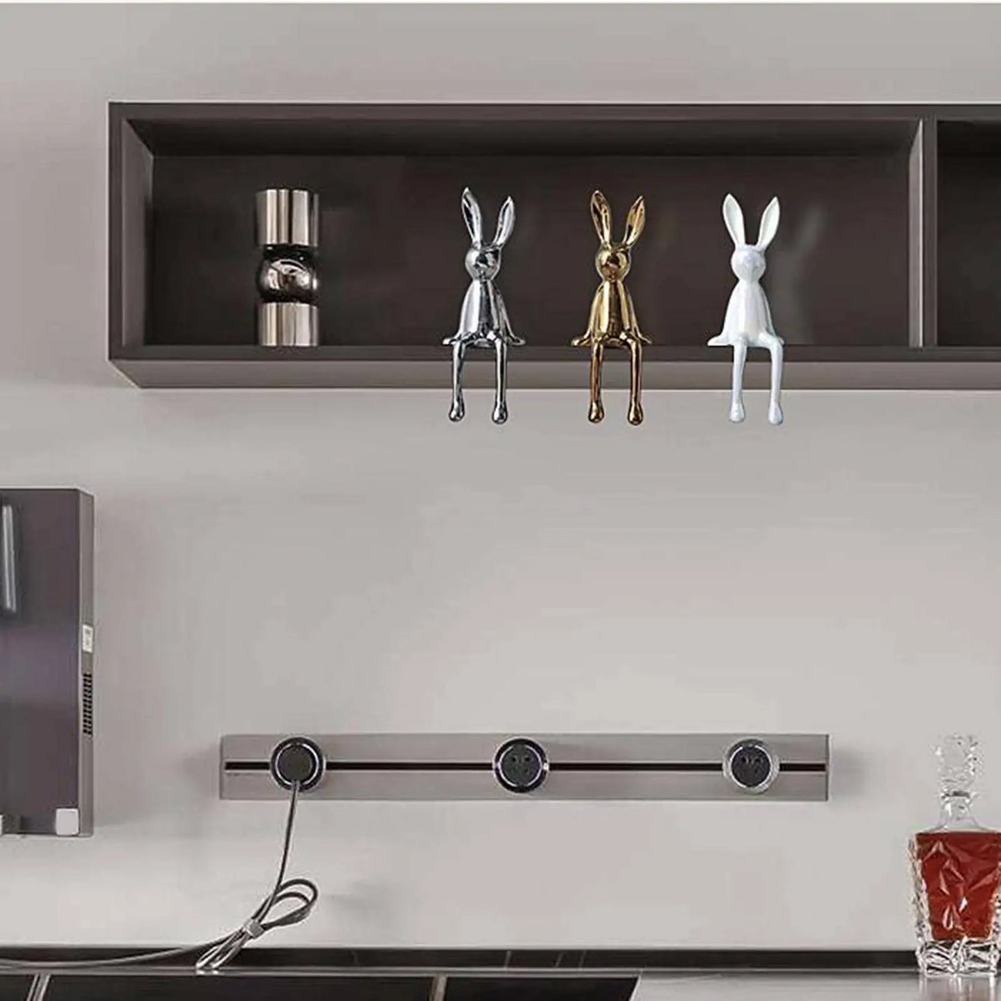 Sitzende Kaninchen-Statue, Figur, Skulptur für Zuhause, Wohnzimmer, Veranda, TV-Schrank, Weinschrank, Büro, Dekoration, Ornament