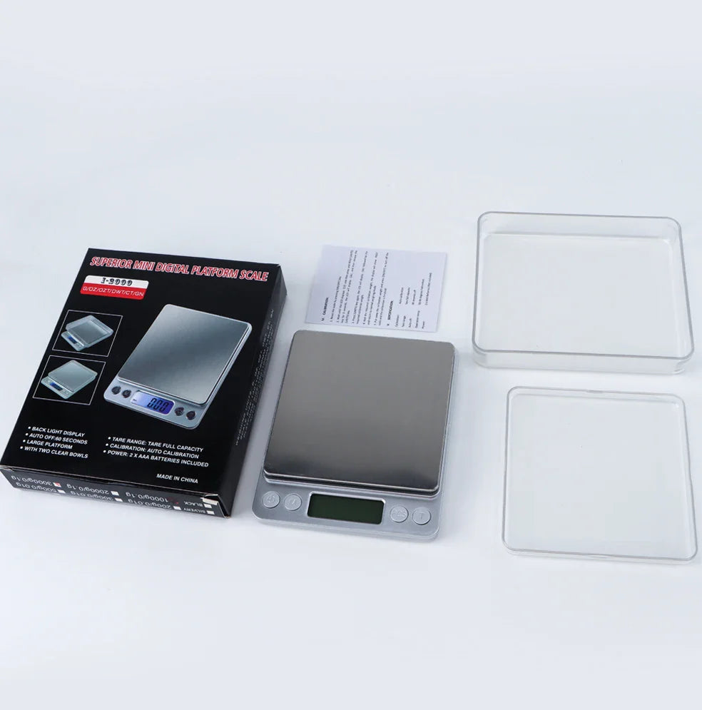 Digitale Küchenwaage Präzisionswaagen - 3Kg/500G Kapazität, 0.01g Genauigkeit, Schmuckwiegen für Lebensmitteldiät, LCD elektronische Wage