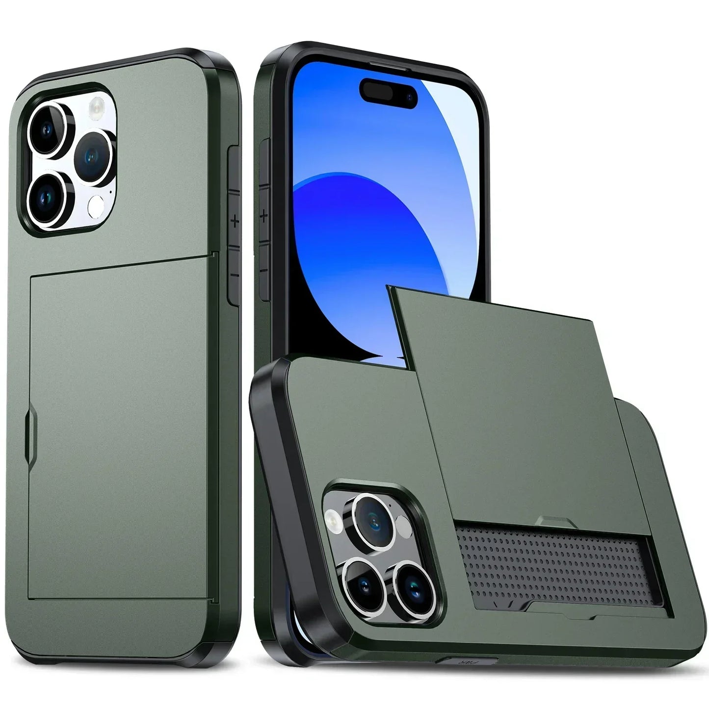 Sandsberg iPhone-Hülle mit Kartenhalter | Schlankes Design | Kartenaufbewahrung | Schutz & Stil