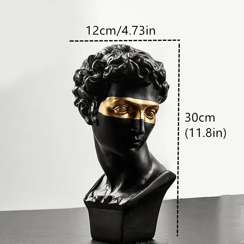 Harzform Statuen Ornamente für Heimdekoration Büro Schreibtisch Zubehör Büste Skulptur Statuen Heimdekoration für Wohnzimmer David