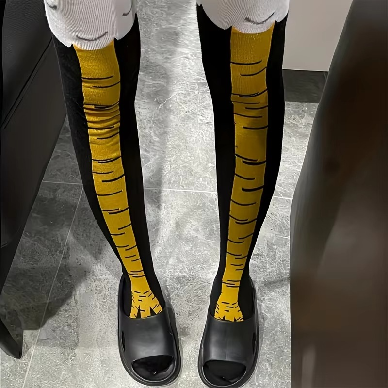 Sandsberg | Frauen Kniestrümpfe mit Hühnerkrallenmuster, 1 oder 2 Paar