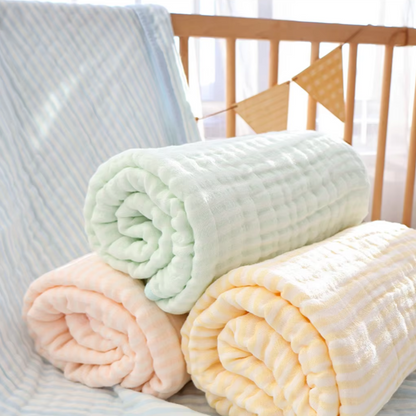 Sandsberg | Premium 6-Lagen Musselin Baumwolle & Bambus Mischung Baby Wickeldecke