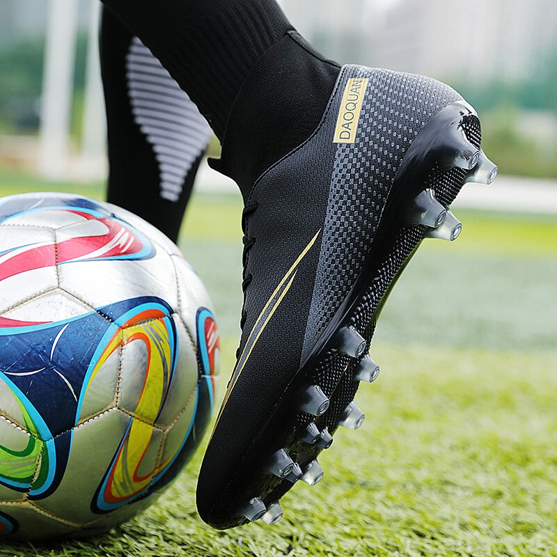 Turf Fußballschuhe Hohe Knöchel Futsal Männer Ag Tf Outdoor Atmungsaktive Fußball Stiefel Rutschfeste Trainer