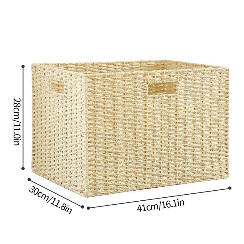 Sandsberg | Stylischer geflochtener Storage Basket – Vielseitiger Organizer für Spielzeug, Snacks und Kleidung mit praktischen Griffen