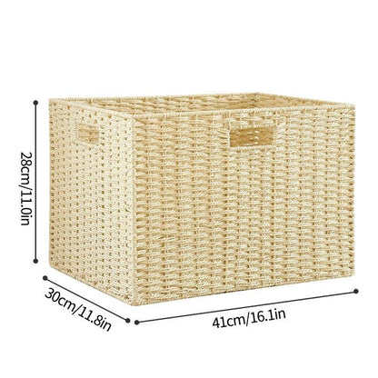Sandsberg | Stylischer geflochtener Storage Basket – Vielseitiger Organizer für Spielzeug, Snacks und Kleidung mit praktischen Griffen