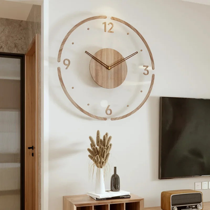 Sandsberg | Moderne Wanduhr aus Holz – Minimalistisches und elegantes Design für das Wohnzimmer