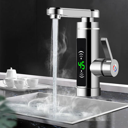 Sandsberg | ThermoFlow 3000W Instant Heating Kitchen Tap with 360° Rotating Spout – Edelstahl & Energieeffizient