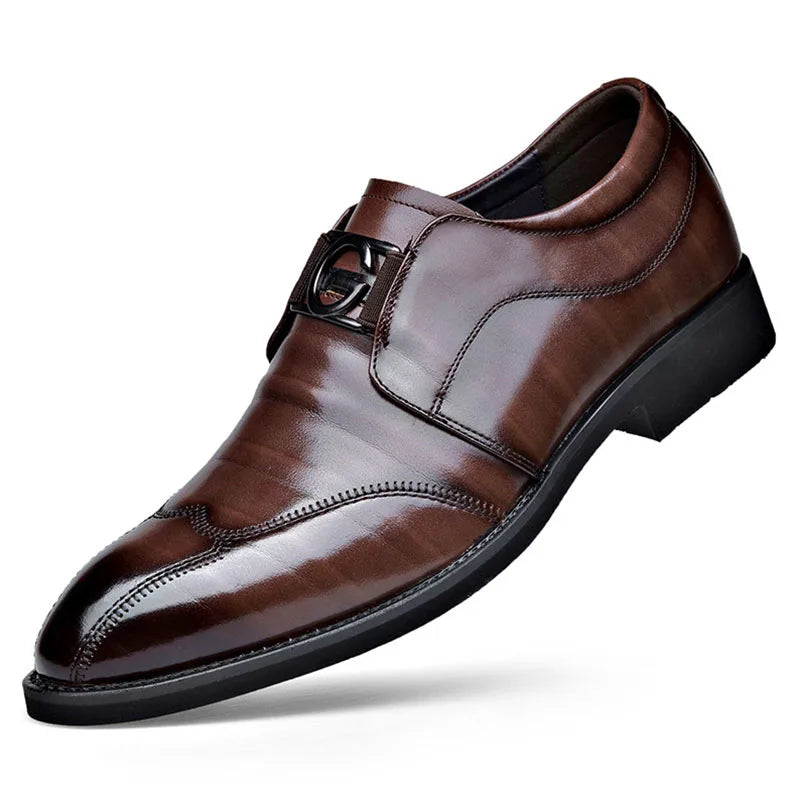 Herren Leder Schuhe Stilvolle Herren Schuhe Spitz Oxford Hochzeit Leder Herren Dress Schuhe Gentleman Büro Mann Schuh