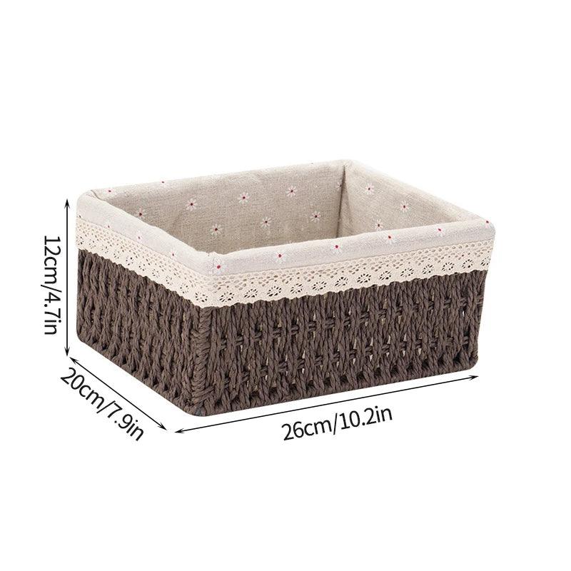 Sandsberg | Stylischer geflochtener Storage Basket – Vielseitiger Organizer für Spielzeug, Snacks und Kleidung mit praktischen Griffen