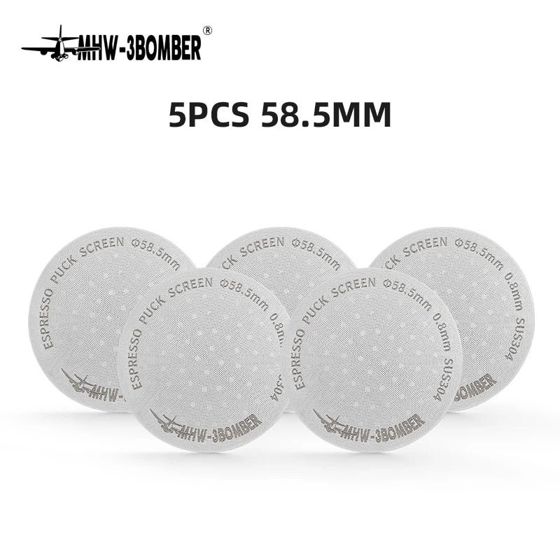 MHW-3BOMBER 51/53/58.5mm Espresso Puck Screen Doppel-Layer Metall Kaffee Wiederverwendbarer Filter