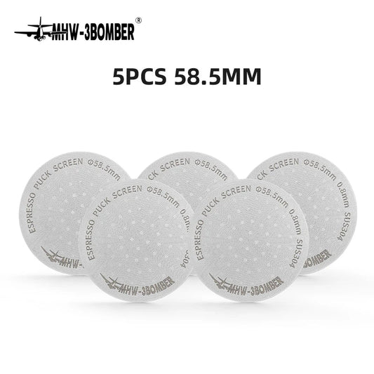 MHW-3BOMBER 51/53/58.5mm Espresso Puck Screen Doppel-Layer Metall Kaffee Wiederverwendbarer Filter