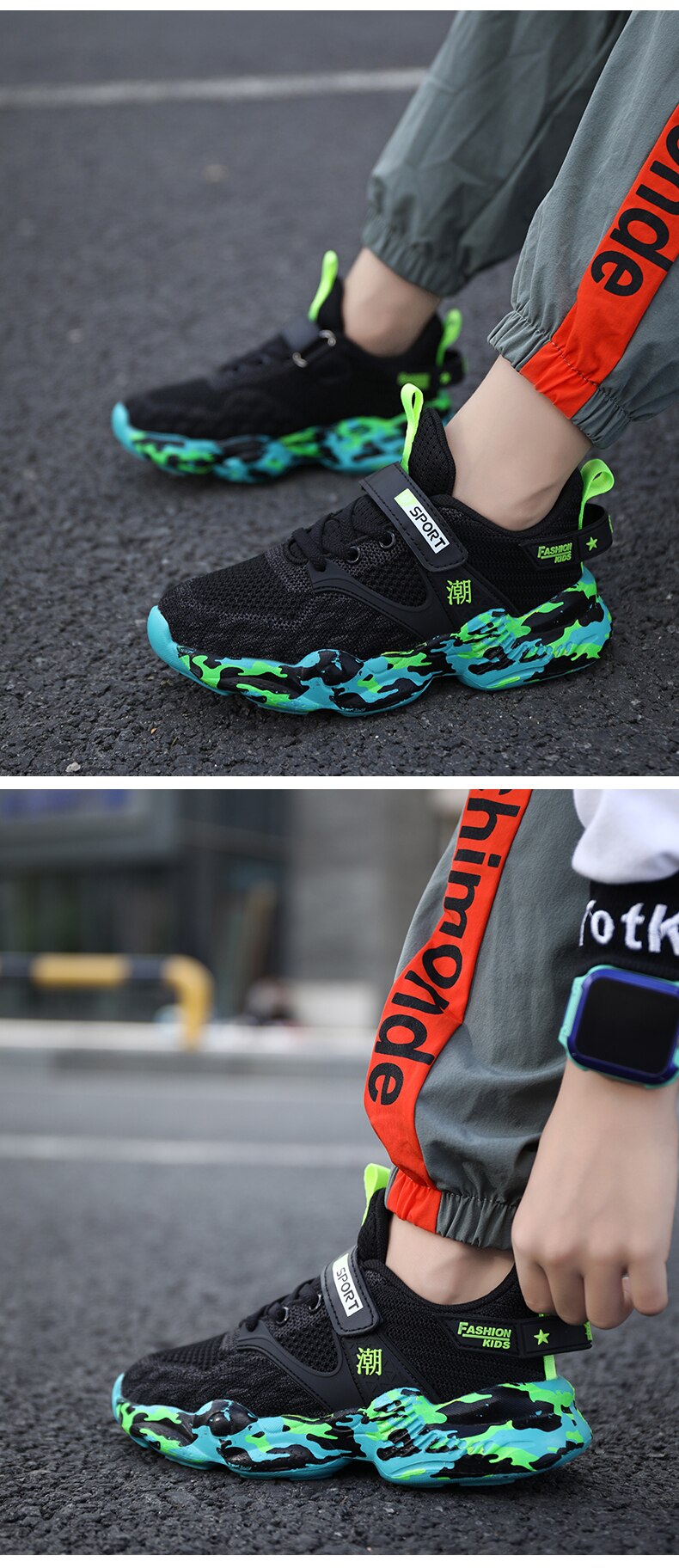 Frühling Kinder Outdoor Sportschuhe Jungen Laufen Gehen Atmungsaktive Weiche Sohle Lässige Leichte Sneakers