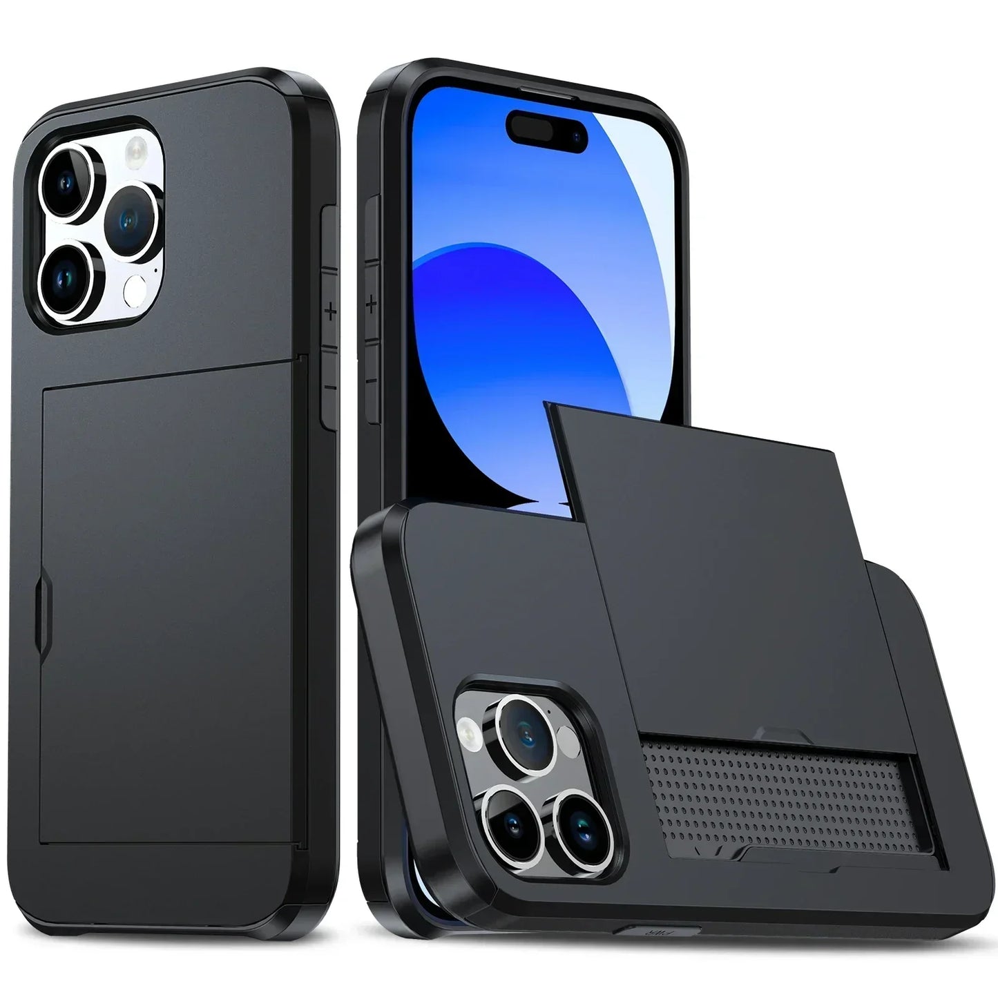 Sandsberg iPhone-Hülle mit Kartenhalter | Schlankes Design | Kartenaufbewahrung | Schutz & Stil
