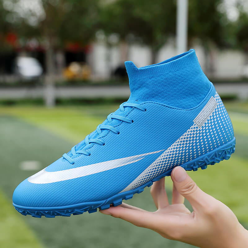 Turf Fußballschuhe Hohe Knöchel Futsal Männer Ag Tf Outdoor Atmungsaktive Fußball Stiefel Rutschfeste Trainer