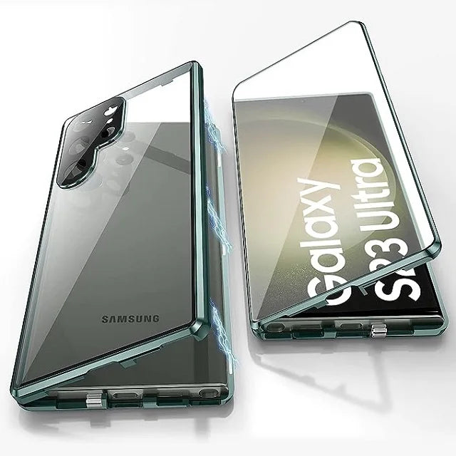 Metall Aluminiumlegierung 360 Hülle mit Sicherheitsverschluss für Samsung Galaxy S24-S23 Serie