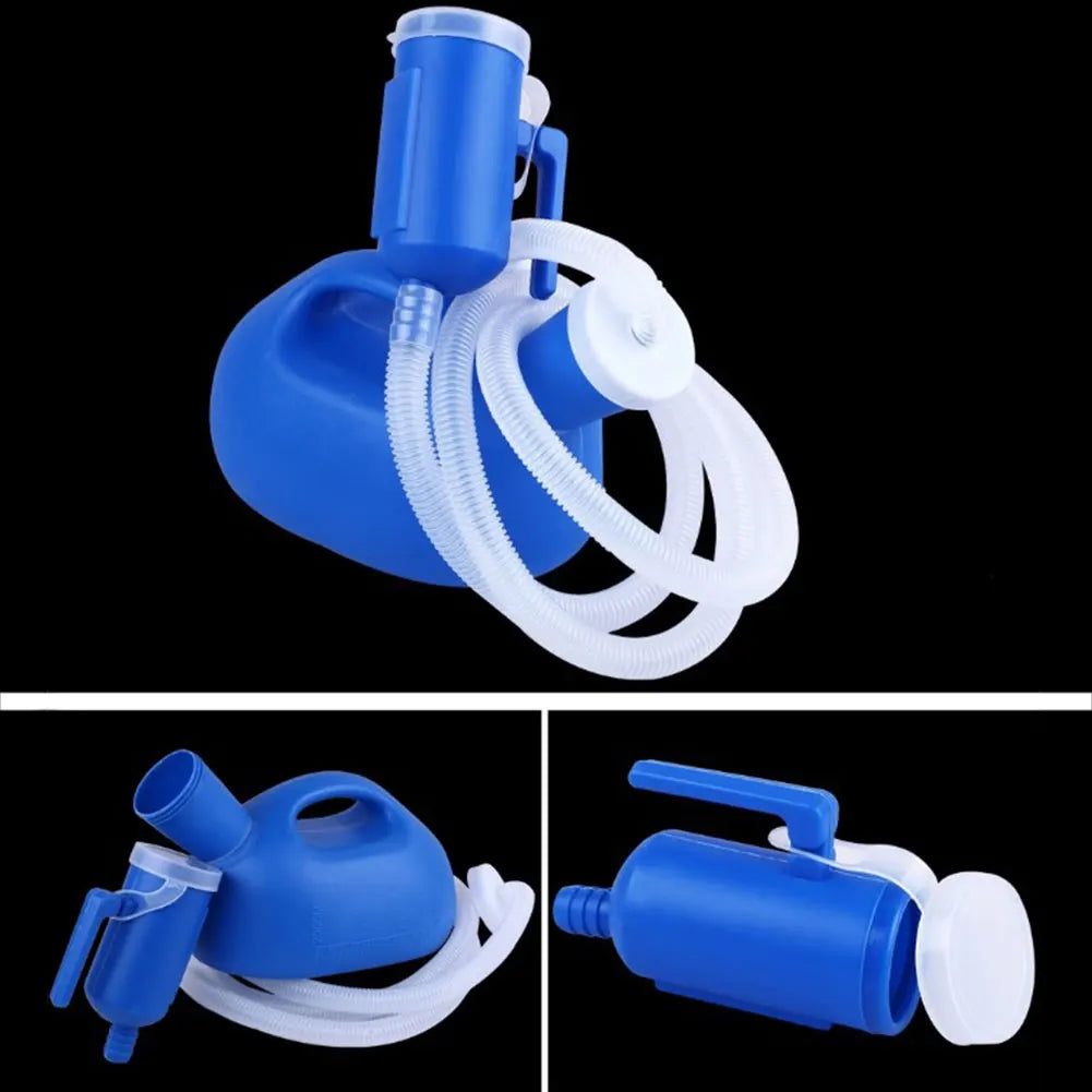 Tragbares Urinal mit Verlängerungsschlauch: 2000ml Kapazität für Männer und Frauen - Ideal für Camping und Reisen