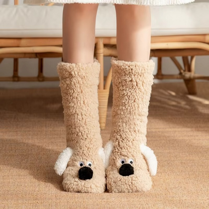 Sandsberg | Luxuriöse Samt-Koralle Fleece-WinterSocken für Damen