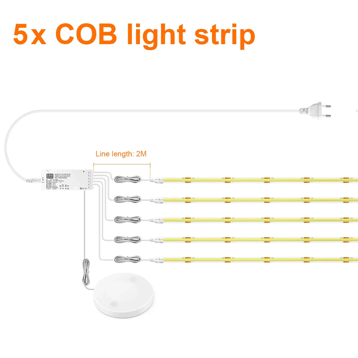 Sandsberg | Unter Schrank COB LED Streifenlicht mit Touch-Sensor