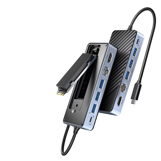 Sandsberg | Ultimative USB-C Laptop-Dockingstation mit integriertem SSD-Gehäuse