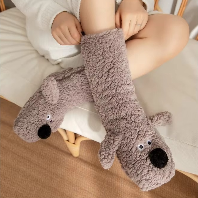 Sandsberg | Luxuriöse Samt-Koralle Fleece-WinterSocken für Damen